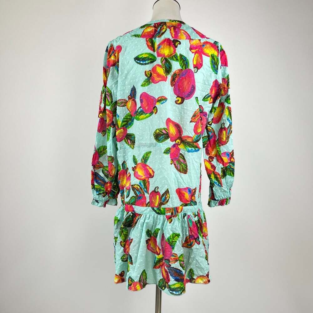 NWOT Tropical Fruit Parrot Print Mini Dress Size S - Picture 6 of 14